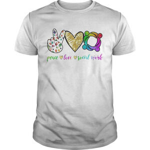 Peace Love Social Word Shirt